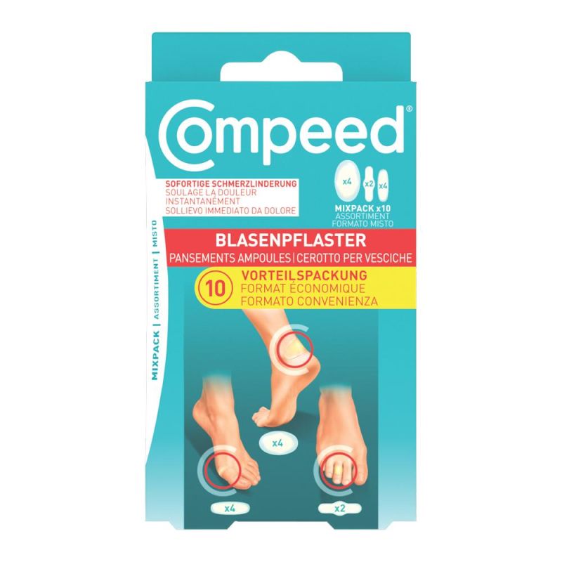Compeed Cerotti Medio Misti Anti-Vesciche, Confezione da 10 Pezzi