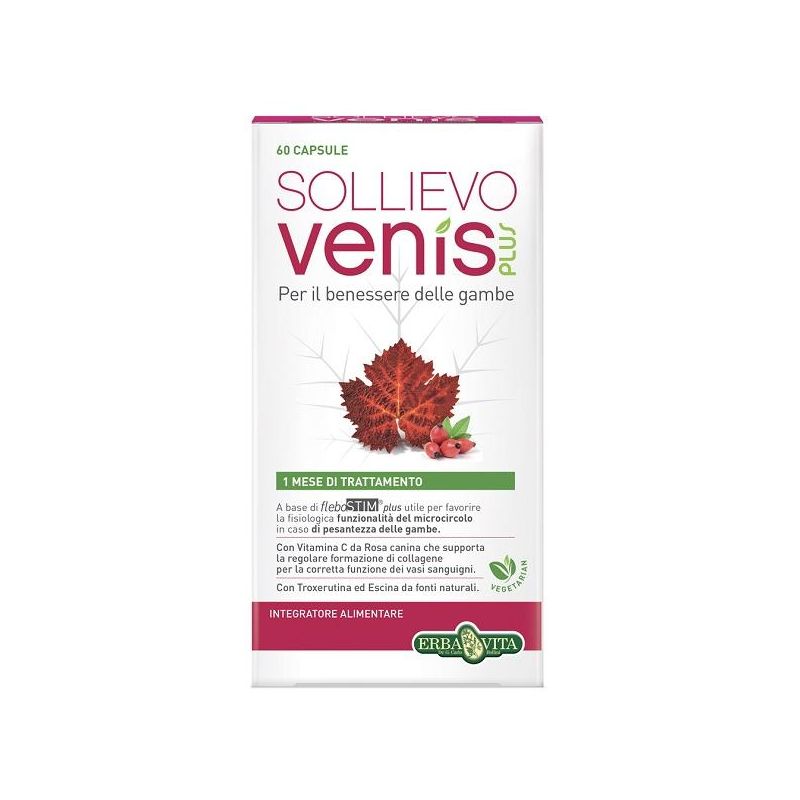 Venis Plus Sollievo - Compresse per il Benessere Venoso, 60 Pezzi