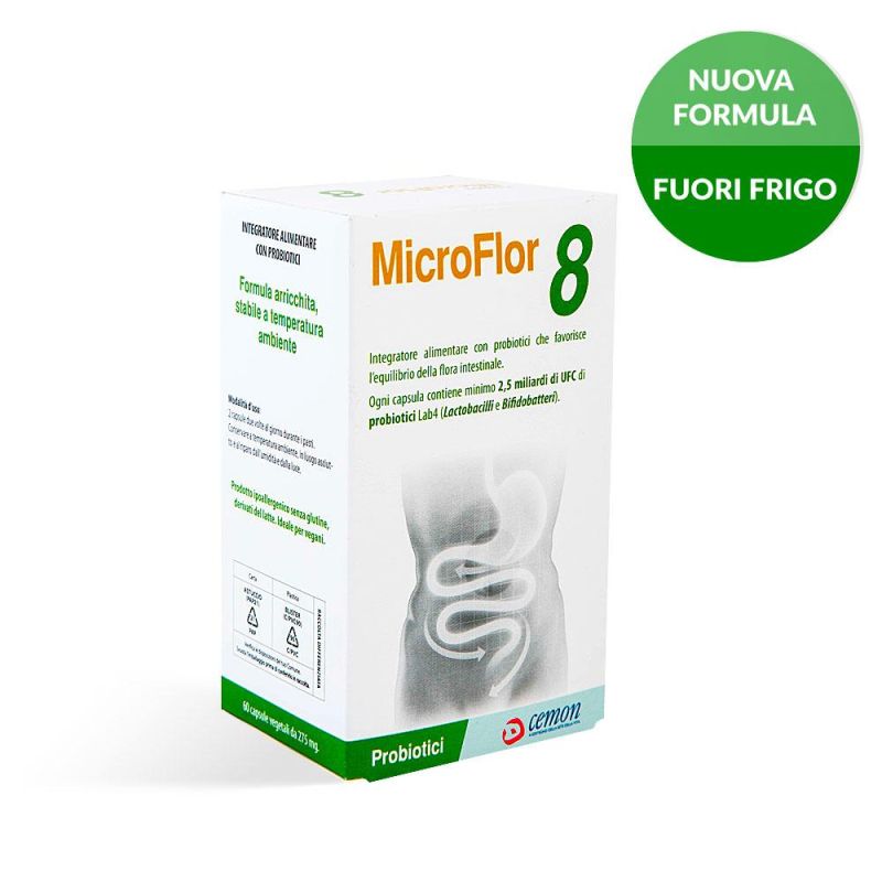 Cemon Microflor 8 Integratore Probiotico - 60 Capsule