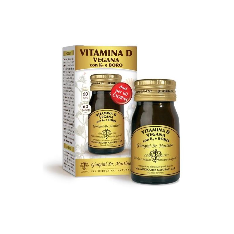 Pastiglie di Vitamina D Vegana con K2 e Boro - Confezione da 60
