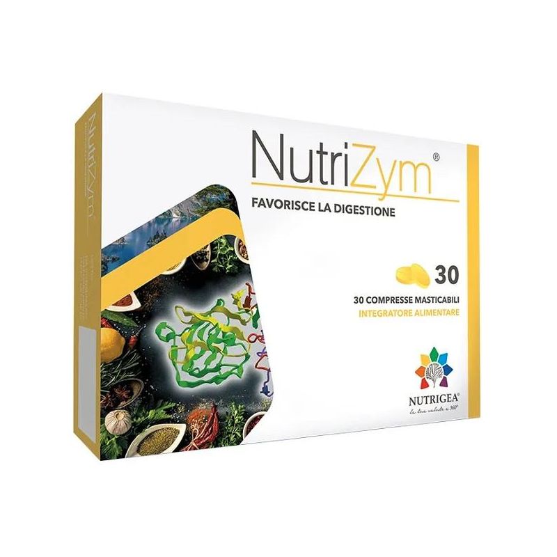 Nutrizym - 30 Compresse Masticabili per la Digestione