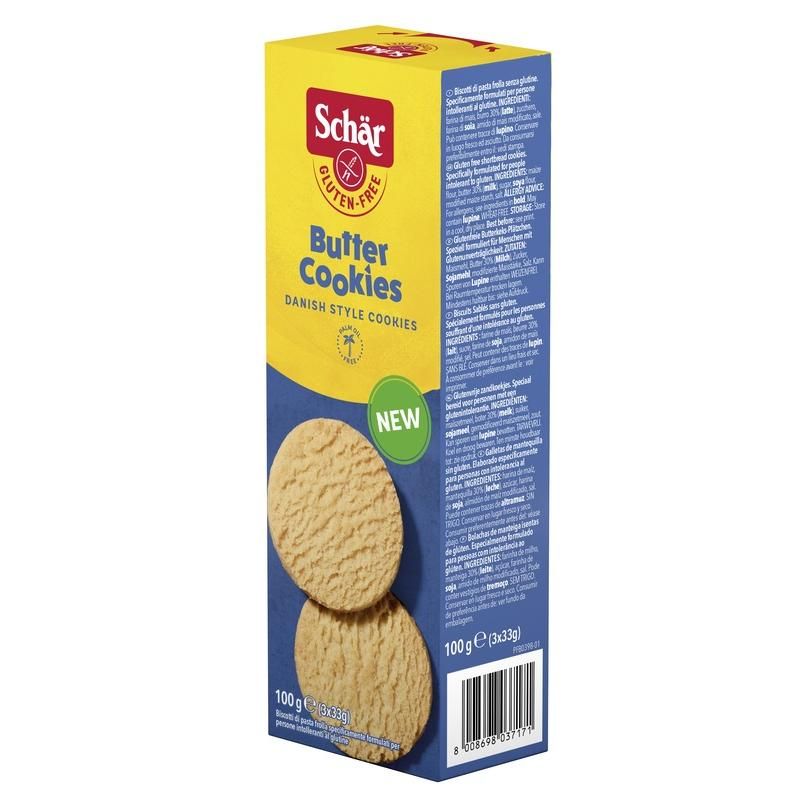 Schar Butter Biscotti Cookies - Multipack di 3x33g