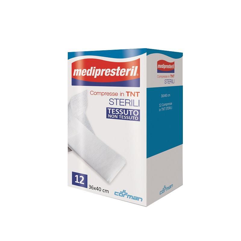 Medipresteril Garza Sterile in TNT, Compressa 36x40cm - Pacco da 12 Pezzi