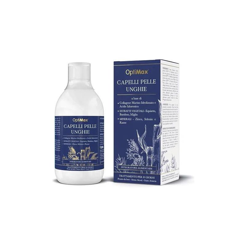 Optimax - Integratore Avanzato per Capelli, Pelle e Unghie, 500ml