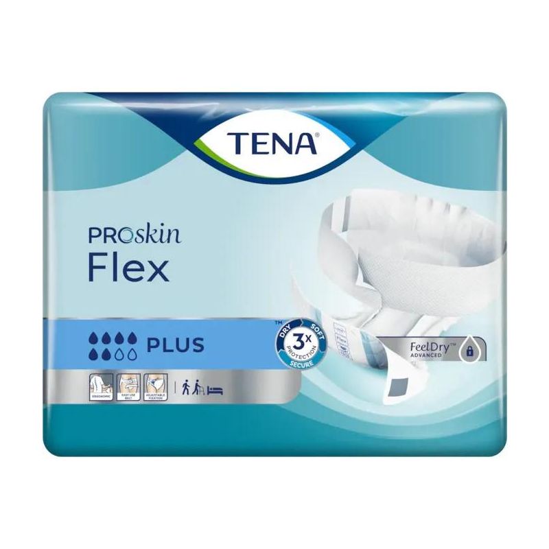 Tena Flex Plus - Pannoloni con Cintura, Taglia Small, Pacco da 30 Pezzi