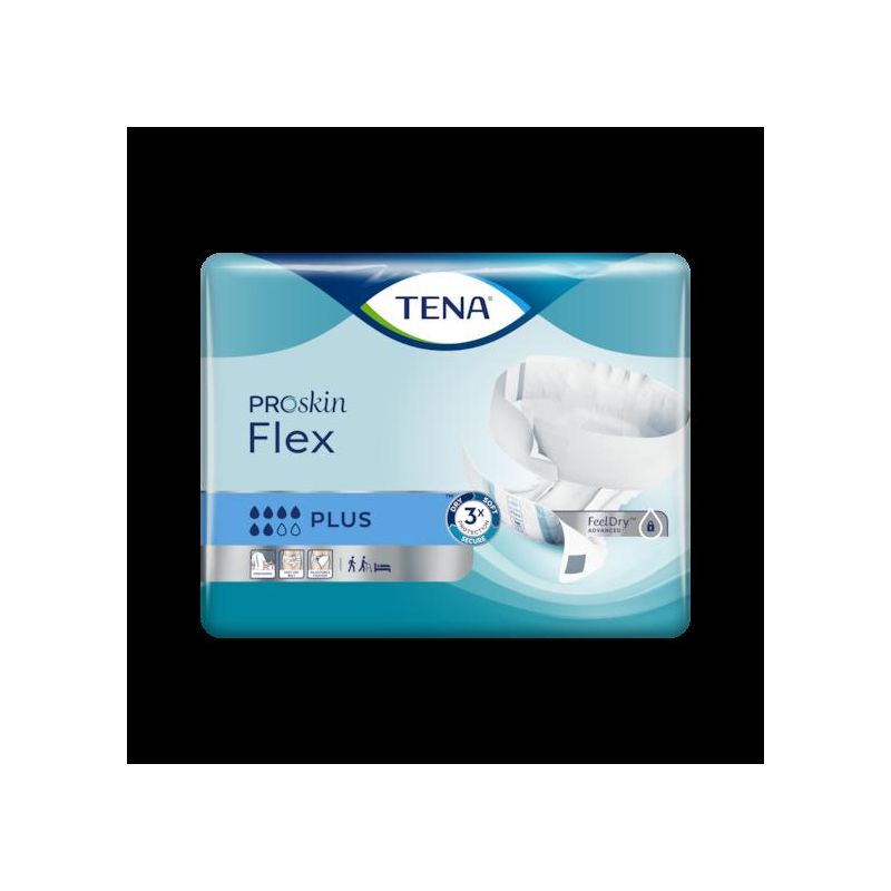 Tena Flex Plus - Pannolone con Cintura per Incontinenza, Taglia XL