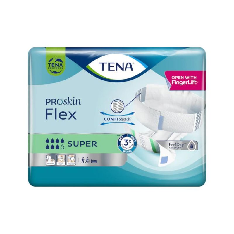 Tena Flex Super Pannoloni Incontinenza Taglia Large con Cintura - 30 Pezzi