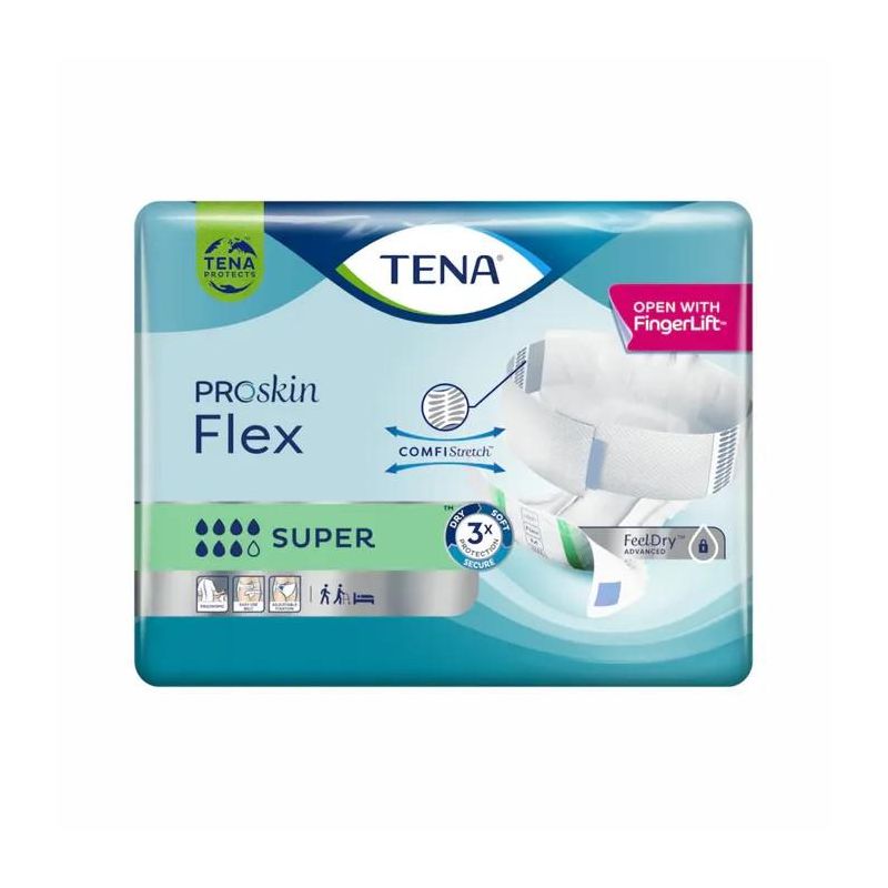 Tena Proskin Flex Super - Pannoloni con Cintura, Taglia XL, 30 Pezzi
