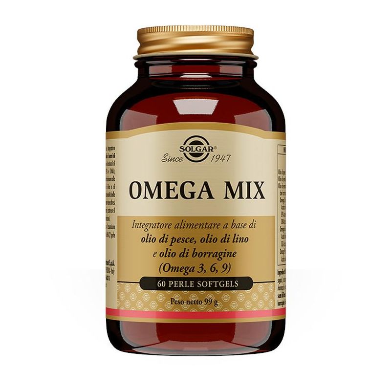 Solgar Omega Mix - Integratore di Omega 3, 6, 9 - 60 Perle