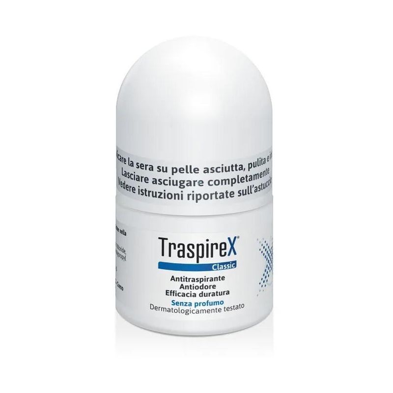 Traspirex Classic Antitraspirante Roll-On per Ascelle - 20ml