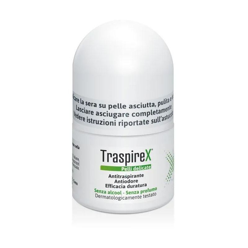 Traspirex Antitraspirante Delicato in Roll-On per Ascelle - 20ml