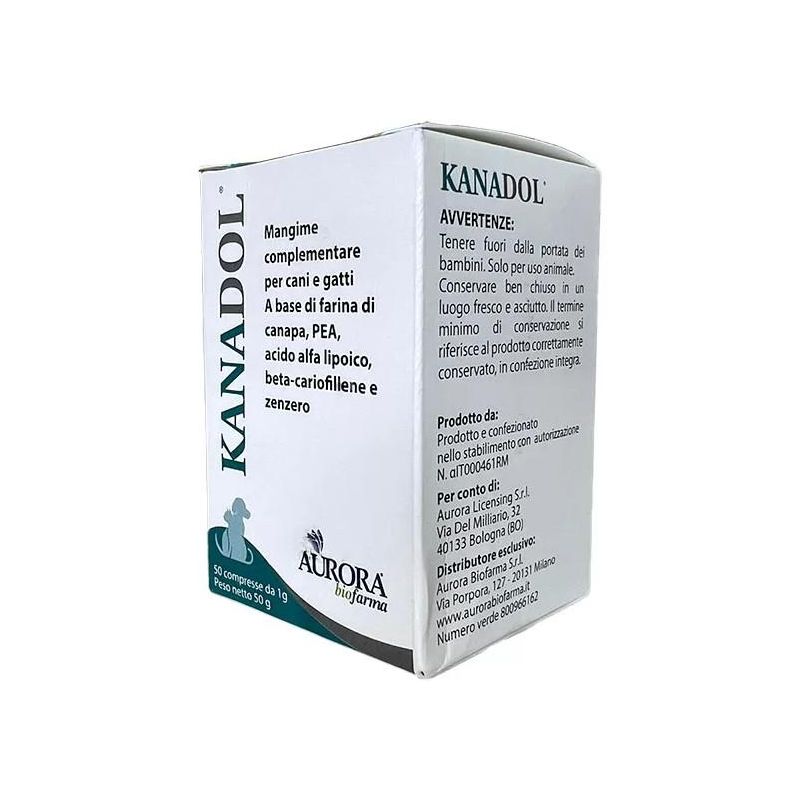 Kanadol - Mangime Complementare Multivitaminico per Cani e Gatti, 50 Compresse