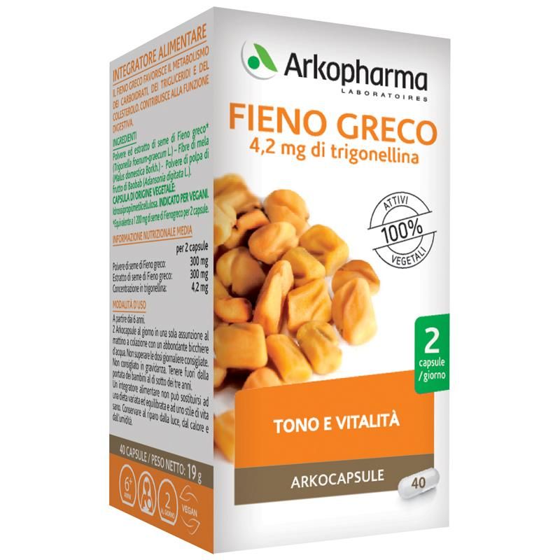 Arkopharma Fieno Greco - 40 Capsule Salutari