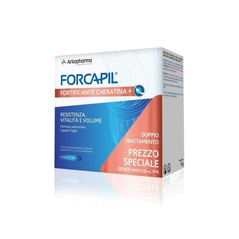 Arkopharma Forcapil Fortificante per Capelli con Cheratina - 120 Capsule