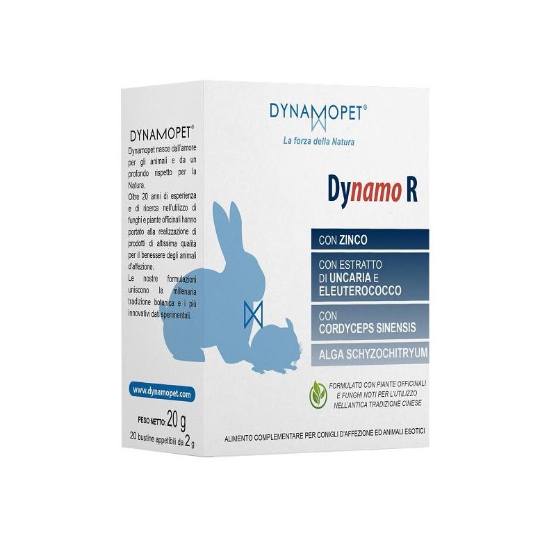 Dynamo R - Alimento complementare per conigli - 20 bustine