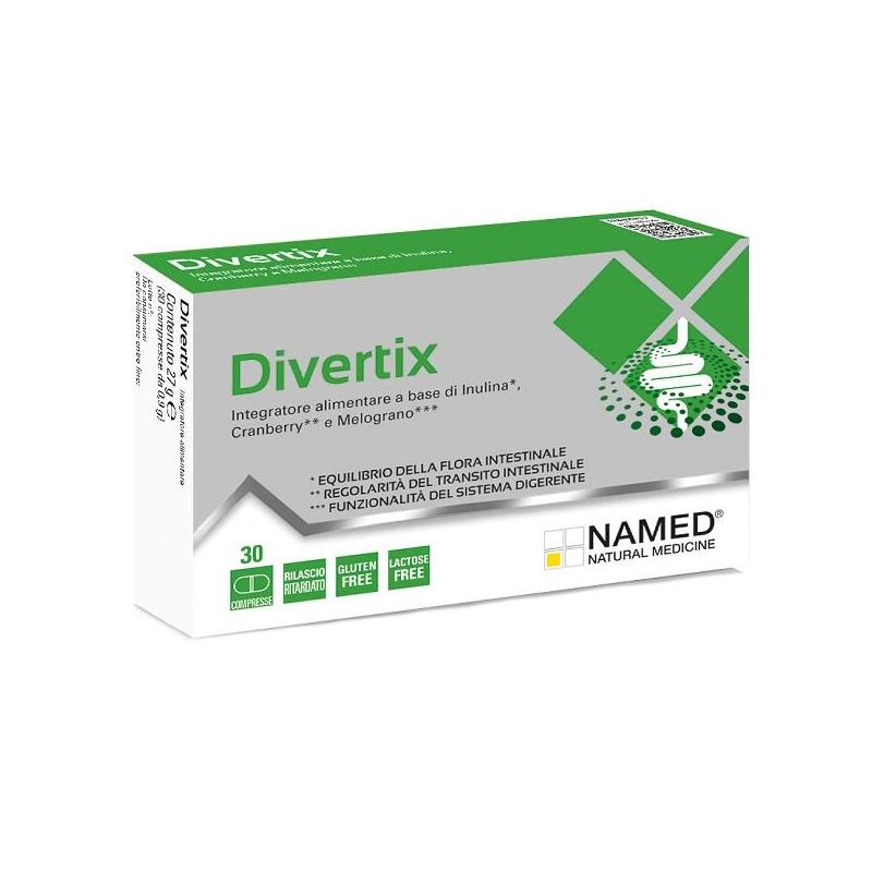 Named Divertix - Compresse di Benessere Intestinale, 30 Pezzi