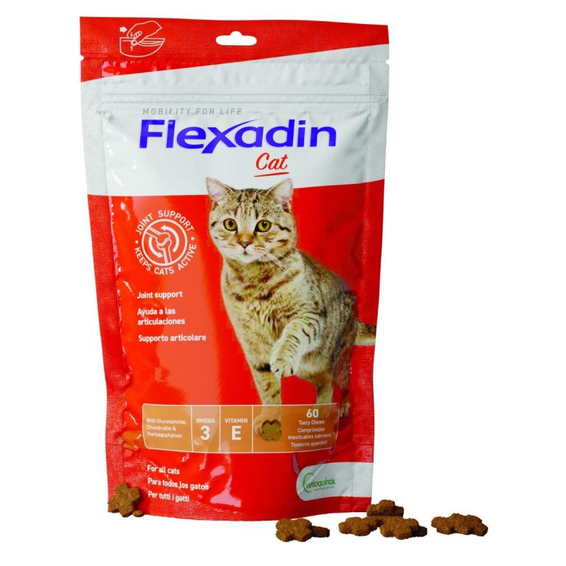 Flexadin - Integratore Alimentare per Articolazioni di Gatti Adulti, 60 Tavolette