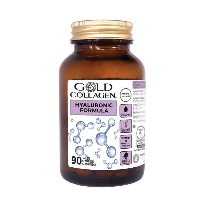 Formula di Collagene Oro e Acido Ialuronico - 90 Compresse Premium