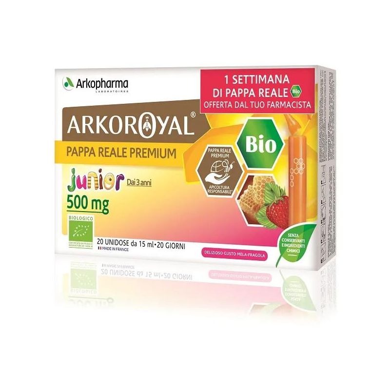 Biologica Pappa Reale Arkoroyal Junior 500mg - 20 Fiale