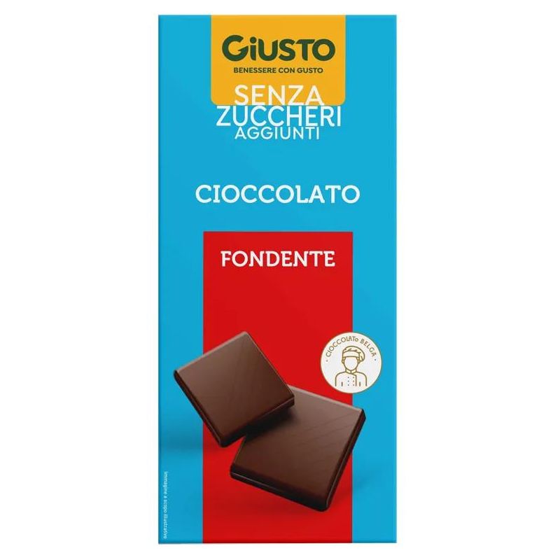 Tavoletta di Cioccolato Fondente Senza Zucchero Giusto - 85g