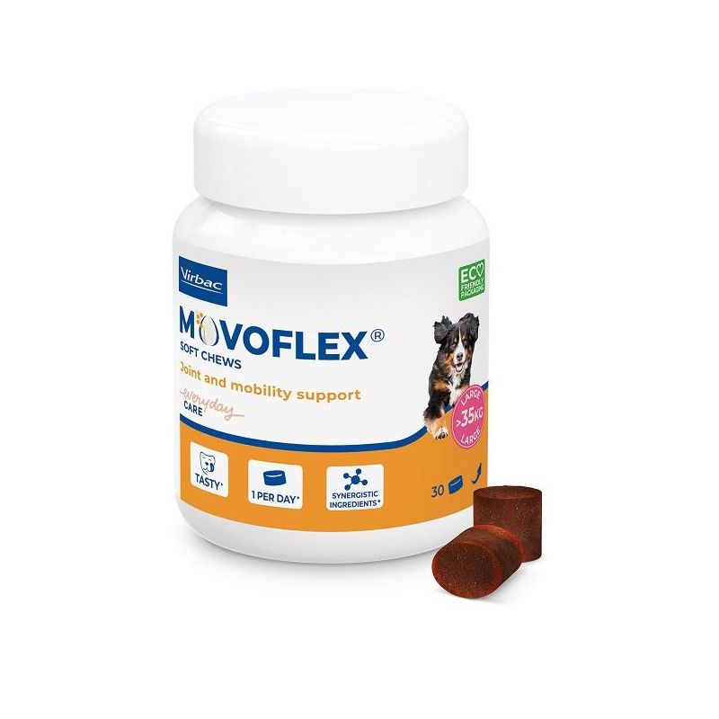 Vibrac Movoflex Soft Chews - 30 Compresse Masticabili per Cani di Taglia Grande