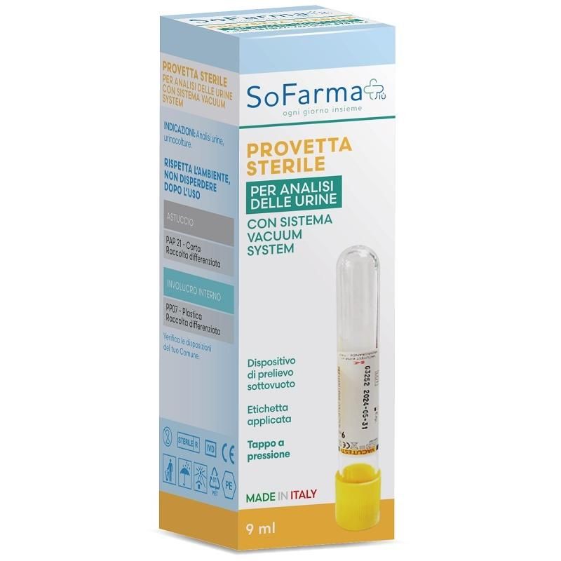 Sofarmapi Provetta Sterile per Campionamento di Urine 9ml