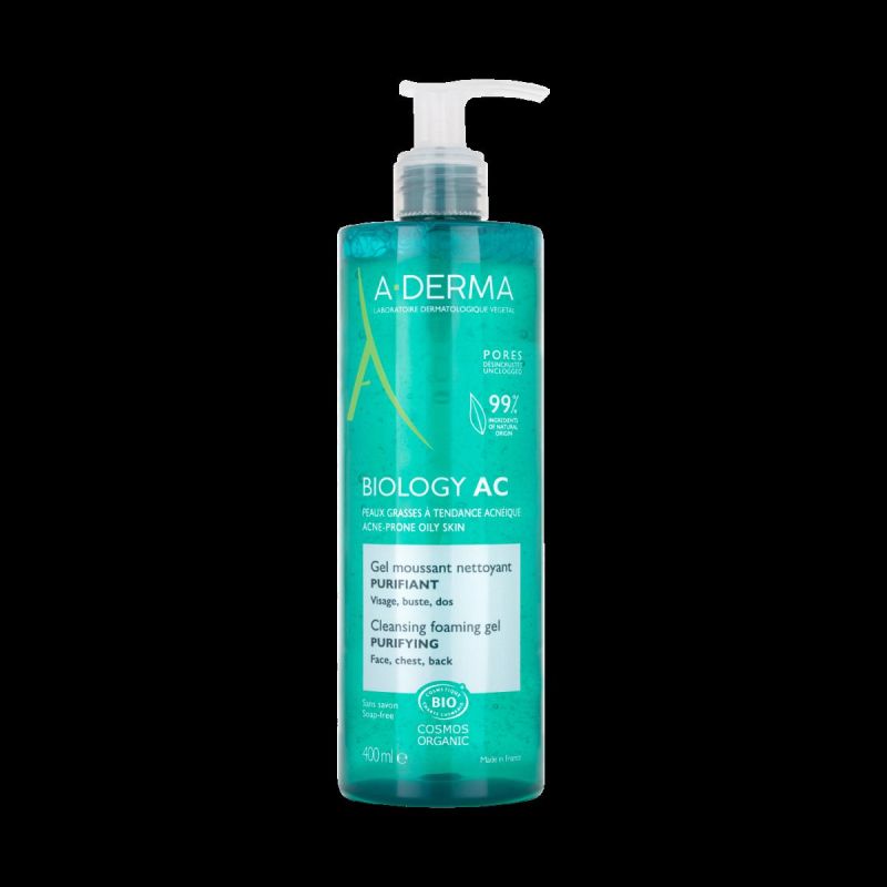 A-Derma Biology AC 400ml - Gel Detergente Schiumogeno Purificante