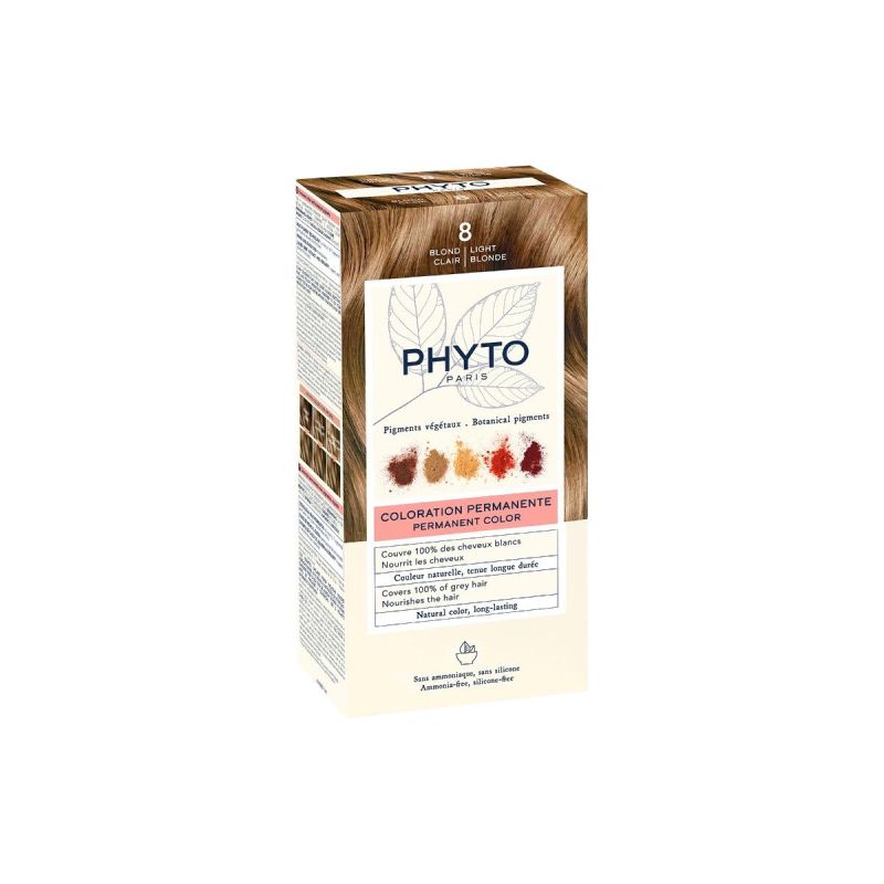 Phyto Phytocolor 8 Biondo Chiaro - Tinta Permanente per Capelli