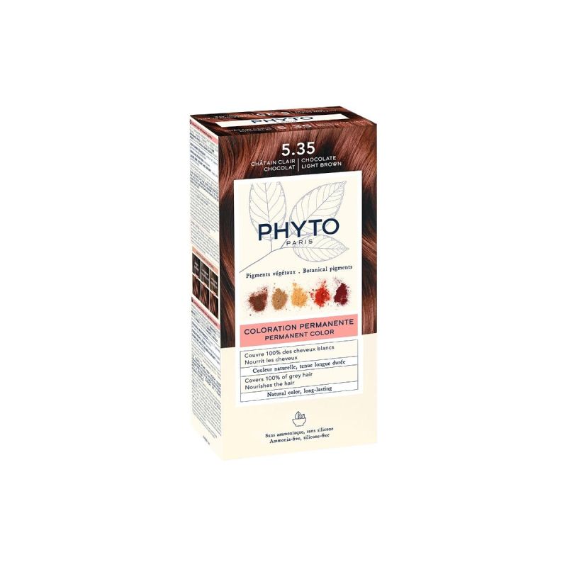 Phyto Phytocolor 5.35 - Tinta Permanente per Capelli Castano Chiaro Cioccolato