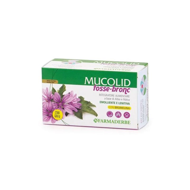 Farmaderbe Mucolid - Sollievo per Tosse e Bronchiti, 15 Bustine da 10ml