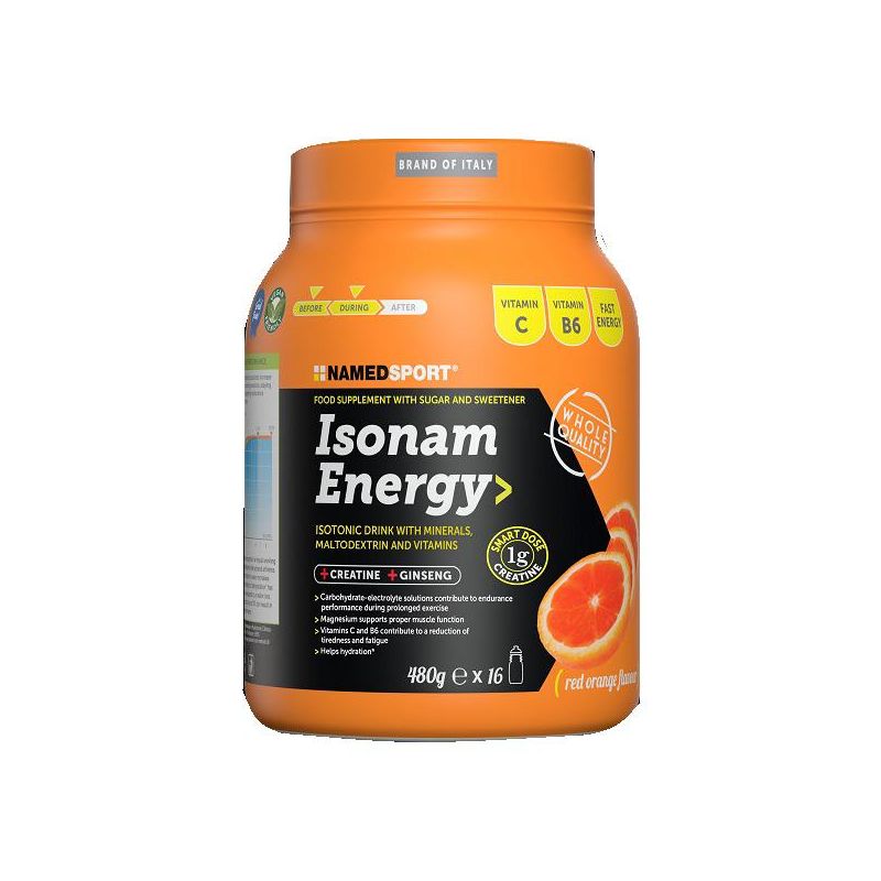 Named Sport Isonam Energy - Creatina Potenziata con Sapore di Arancia, 480g