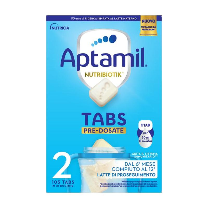Aptamil Nutribiotik 2 - Tablatte di proseguimento per bebè 6 mesi+, 21 Tabs