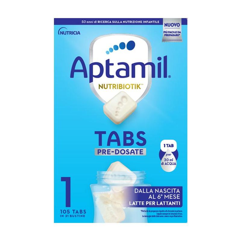 Aptamil Nutribiotik 1 Compresse di Latte Pre-Dosate per Neonati - 21 Tabs