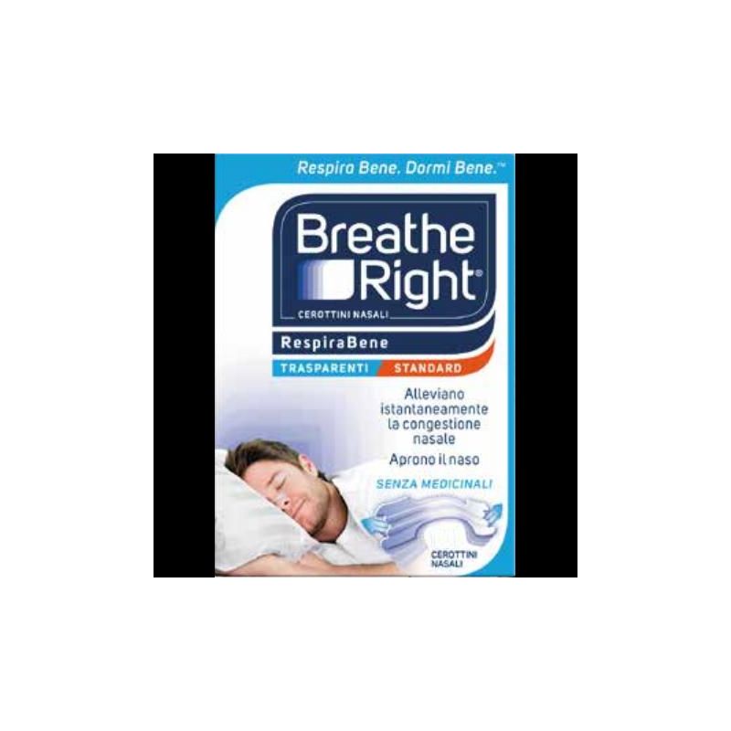 Cerotti Nasali Trasparenti Breathe Right - Confezione da 10 Pezzi