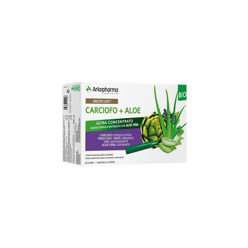 Arkofluid Aloe Vera e Carciofo, 20 Flaconcini da 200g