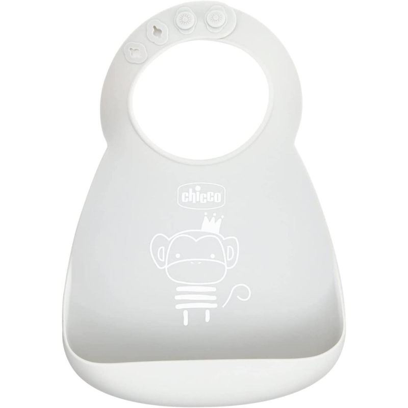 Chicco Bavaglina in Silicone Facile da Arrotolare - Colore Neutro