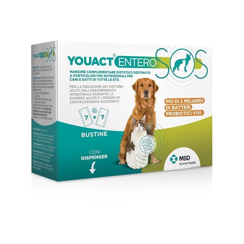 Msd Animal Health Youact Entero SOS Per Cani/Gatti 14 Bustine