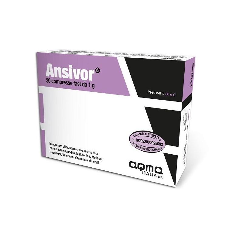 Ansivor - Compresse Calmanti per Ansia, Confezione da 30 Pezzi