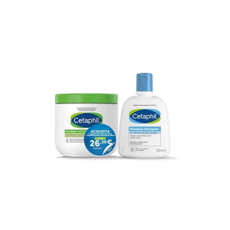 Cetaphil Set Idratante: Crema 450g + Emulsione Detergente 250ml