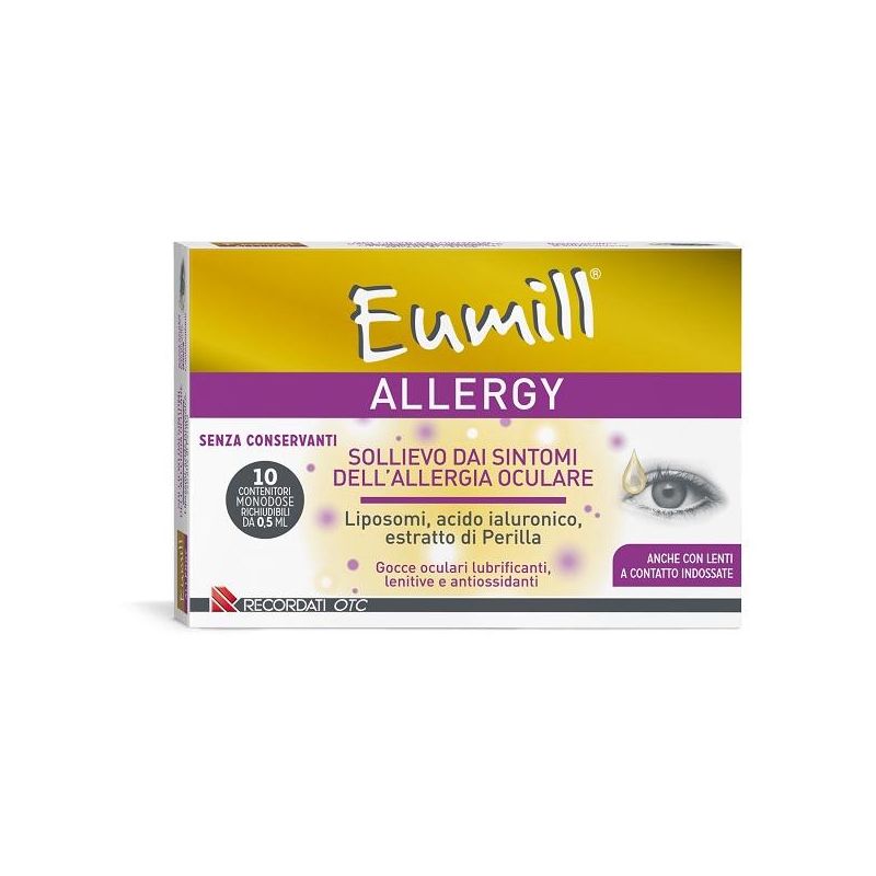 Eumill Allergy - Gocce Oculari Antiallergiche - 10 Flaconcini da 0,5ml