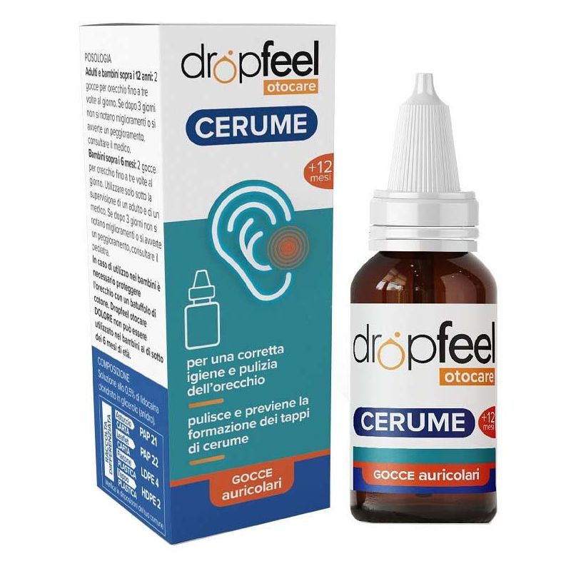 Dropfeel Otocare - Soluzione Auricolare per la Rimozione del Cerume, 10ml