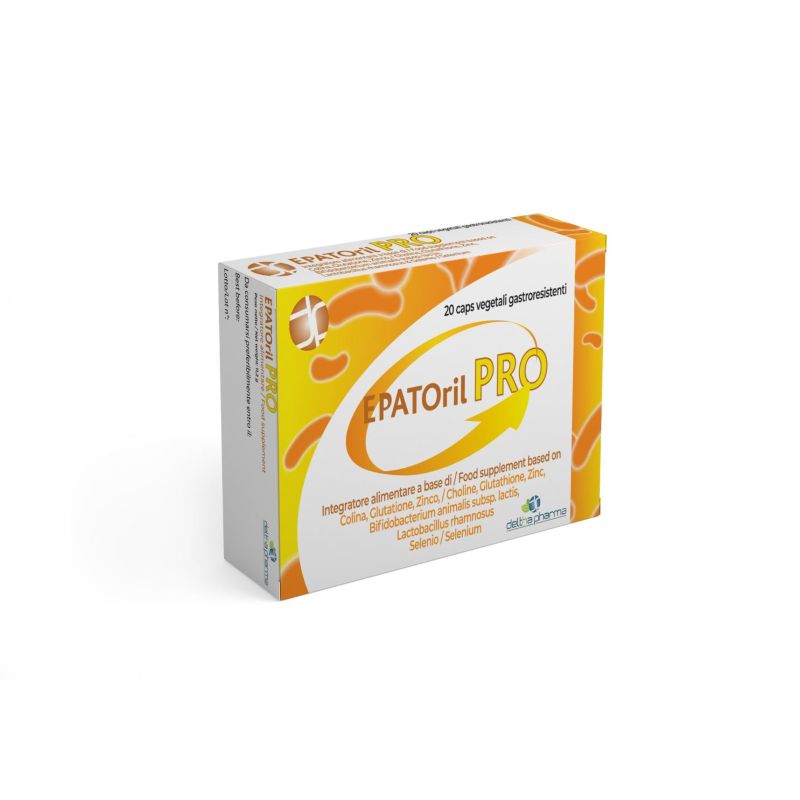 Deltha Pharma EpatoRil Pro - Integratore per la Salute del Fegato, 20 Capsule