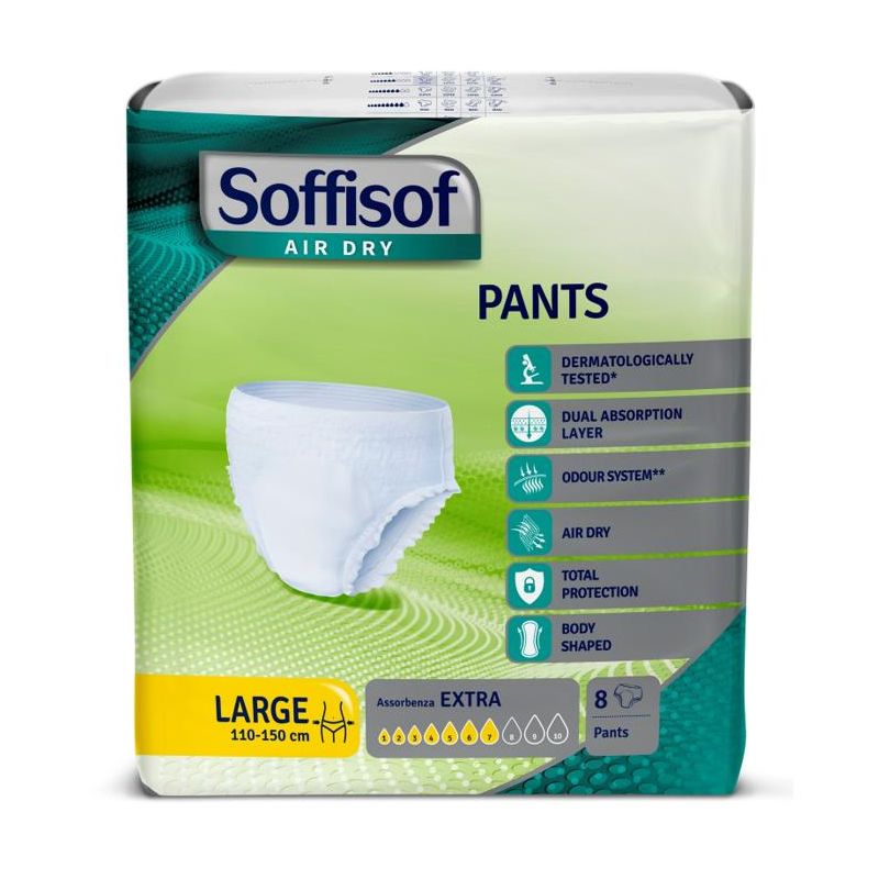 Soffisof Air Dry Pants Extra Large - Pacco da 8 Pezzi