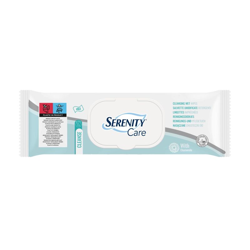 Serenity SkinCare Salviette Idratanti e Detergenti - 63 Pezzi