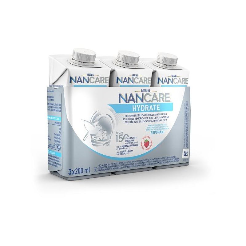 Nancare Hydrate Alimento Liquido Specializzato a Fini Medici, 3x200ml