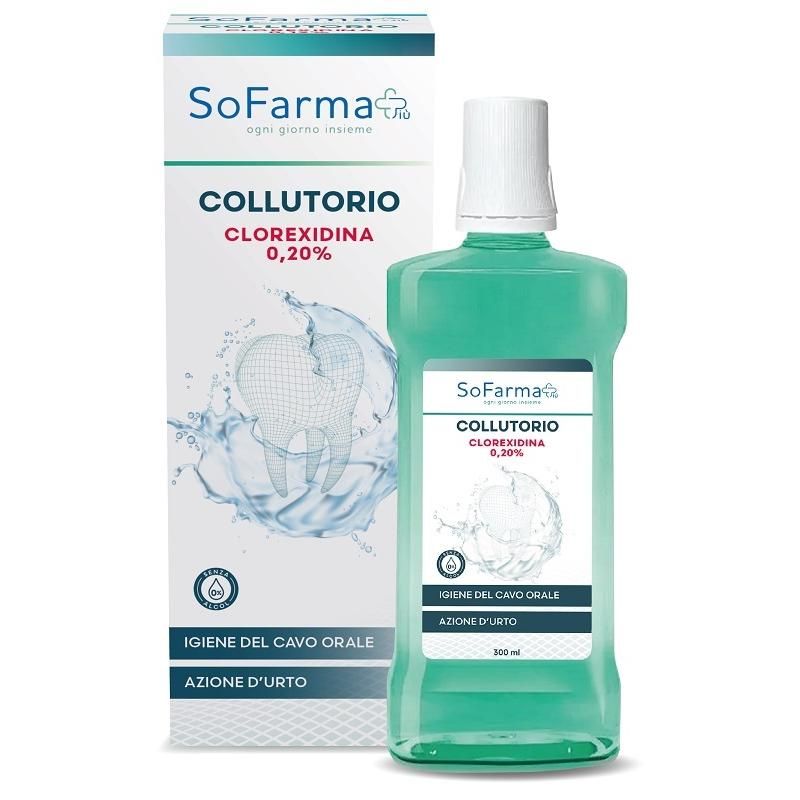 Sofarmapi Collutorio con Clorexidina 0,20% - Flacone da 300ml