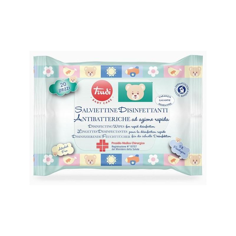 Trudy Baby Salviette Disinfettanti/Antibatteriche 20 Pezzi