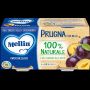 Mellin Omogeneizzato Frutta - Prugna e Mela, Doppio Pacco da 100g