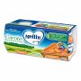 Mellin Pappa Omogeneizzata di Carote, Doppio Pacchetto da 80g