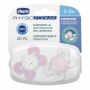 Chicco Silicone Physio Comfort Succhietto per Bambina, 0-6 Mesi, Pacco da 2 Pezzi